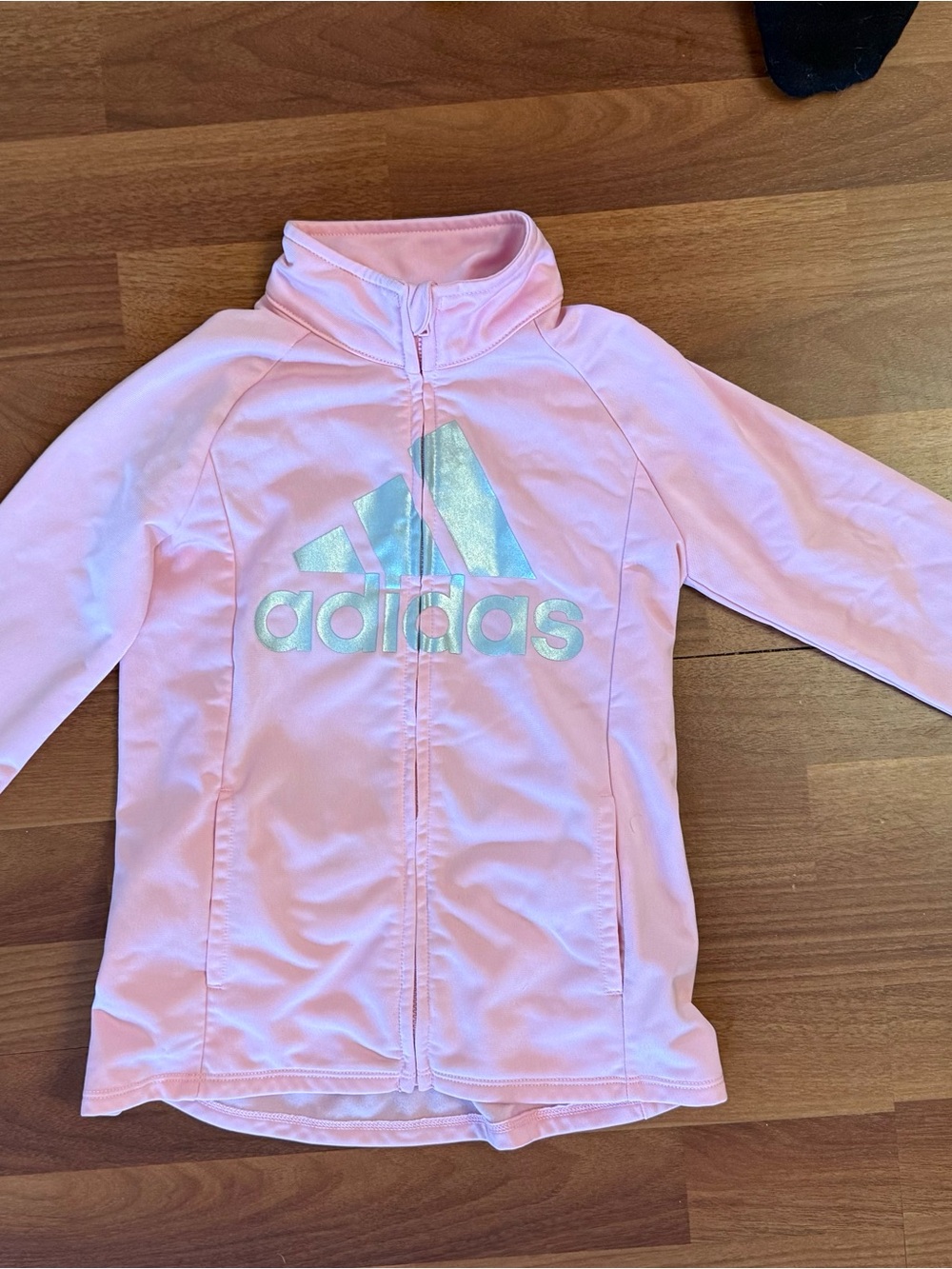 ADIDAS Pink Soft Full-Zip Kids Jacket